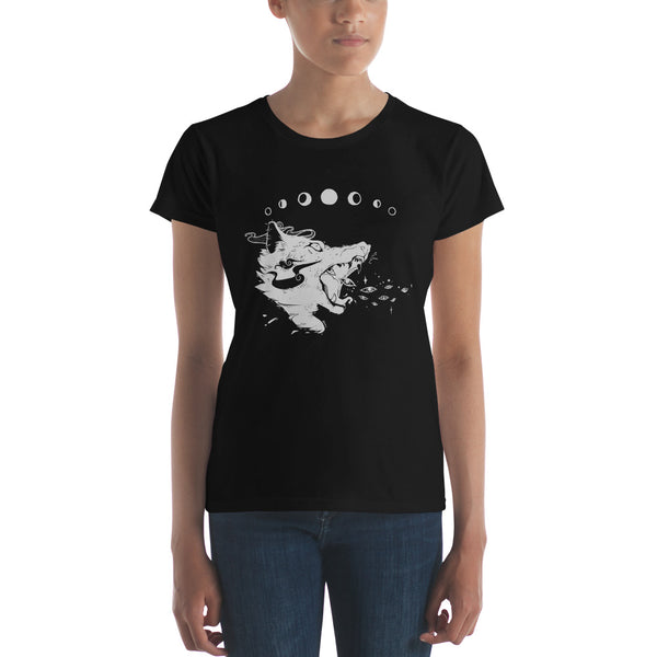 Wild Wolf Ladies T-Shirt, Black