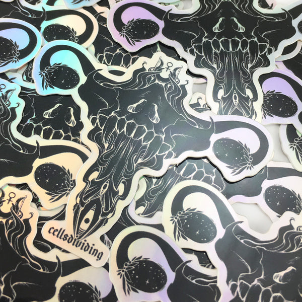 Death Metal Uterus, Holographic Sticker