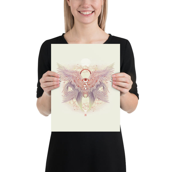 Biblically Accurate Angel, Seraph Art Print, Weirdcore Decor