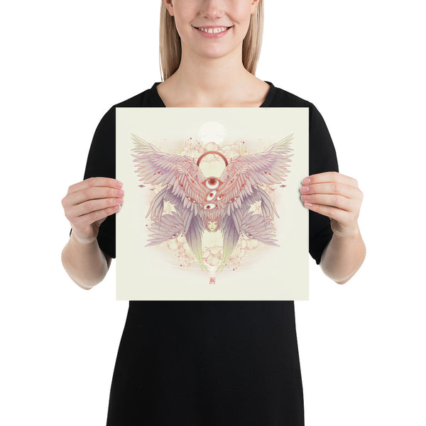 Biblically Accurate Angel, Seraph Art Print, Weirdcore Decor