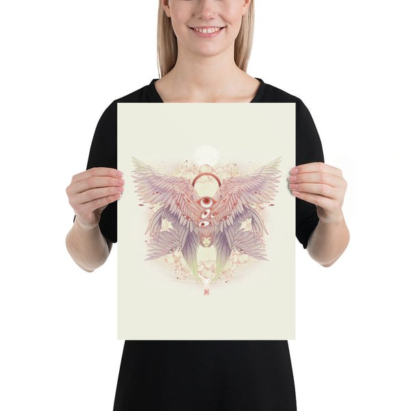 Biblically Accurate Angel, Seraph Art Print, Weirdcore Decor
