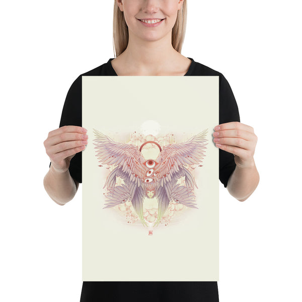 Biblically Accurate Angel, Seraph Art Print, Weirdcore Decor