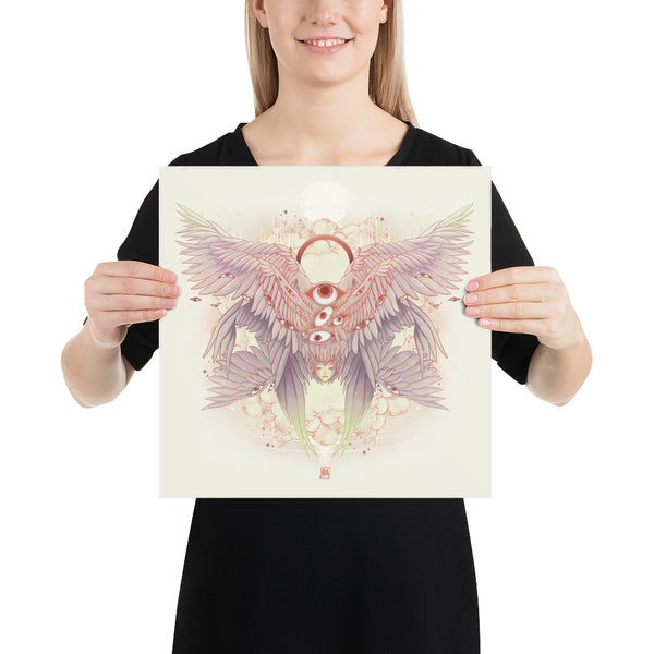Biblically Accurate Angel, Seraph Art Print, Weirdcore Decor