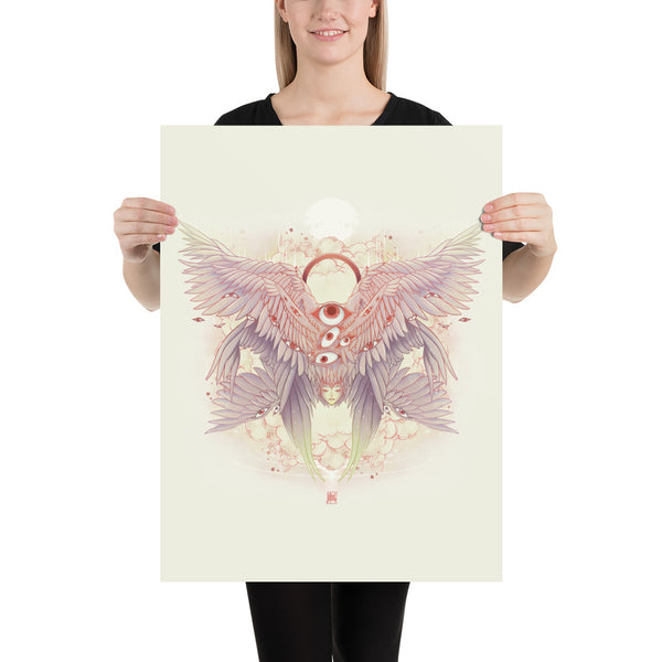 Biblically Accurate Angel, Seraph Art Print, Weirdcore Decor