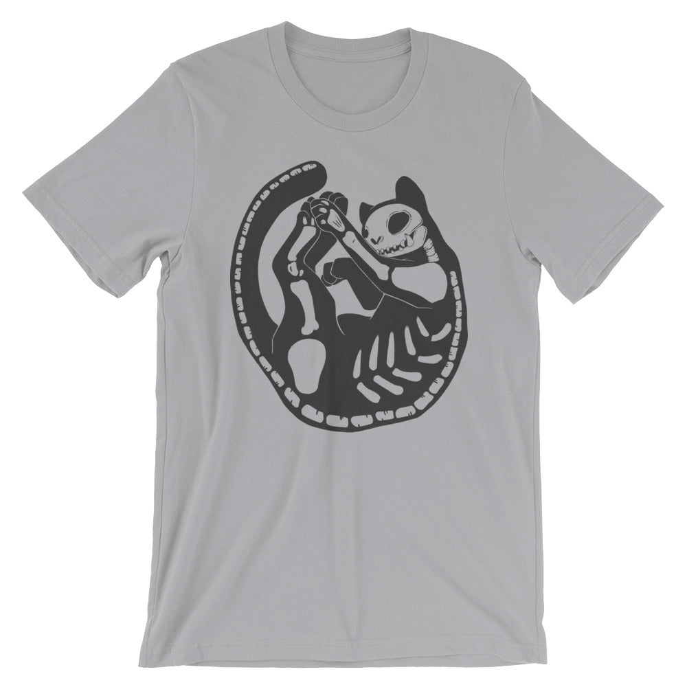 Black Cat Skeleton Unisex T-Shirt