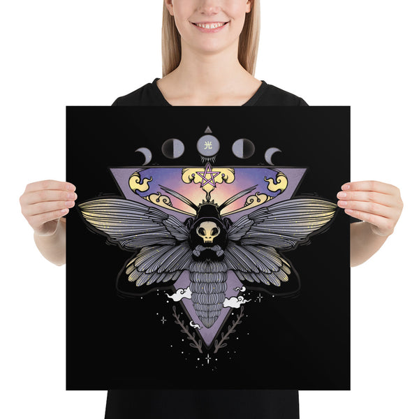 Death Head Moth, Matte Art Print Poster