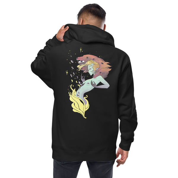 Witch And Wolves, Unisex Fleece Zip-Up Hoodie