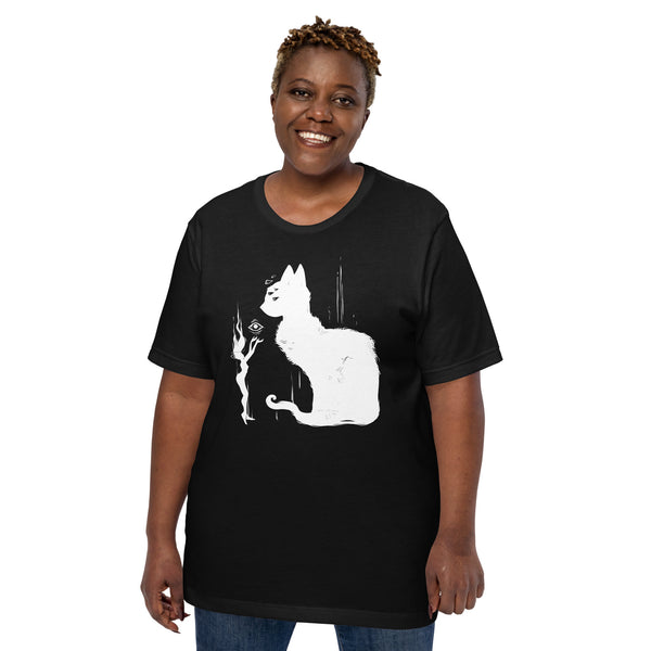 White Cat And Witch, Unisex T-Shirt