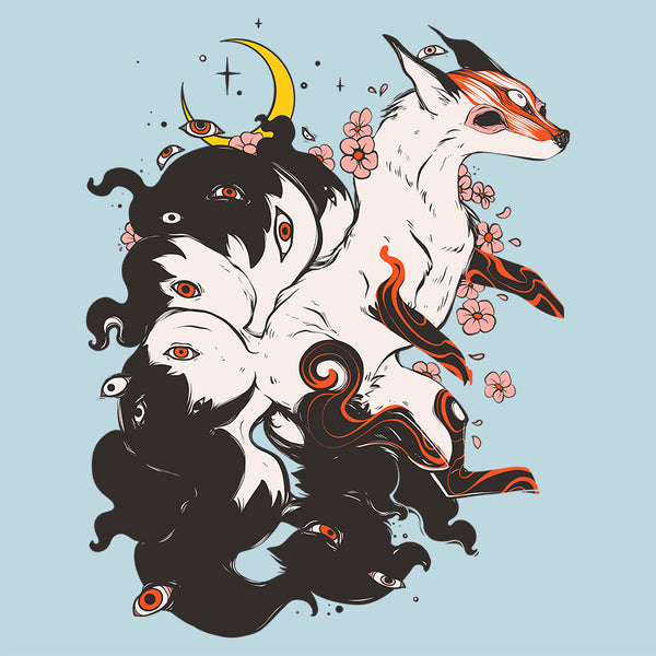 Kitsune Fox, Matte Art Print Poster