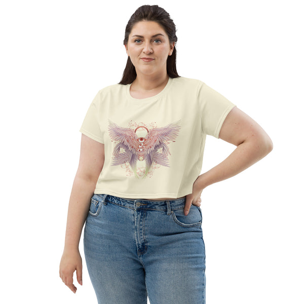 Biblically Accurate Angel Seraphim, Sublimation Crop Top