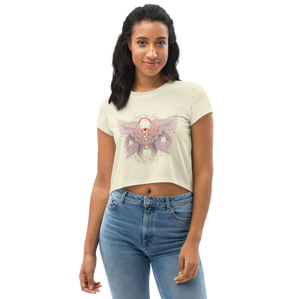 Biblically Accurate Angel Seraphim, Sublimation Crop Top