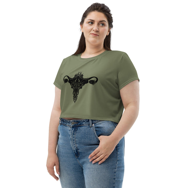 Death Metal Uterus, Sublimation Crop Top