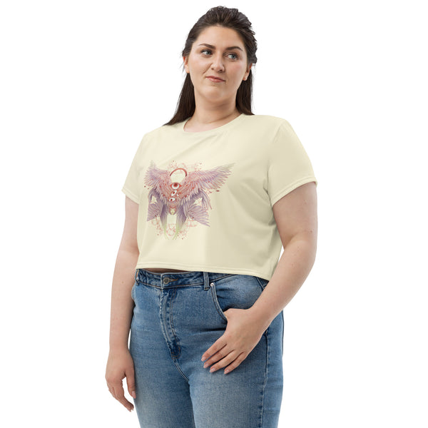 Biblically Accurate Angel Seraphim, Sublimation Crop Top