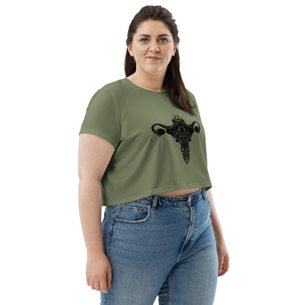 Death Metal Uterus, Sublimation Crop Top