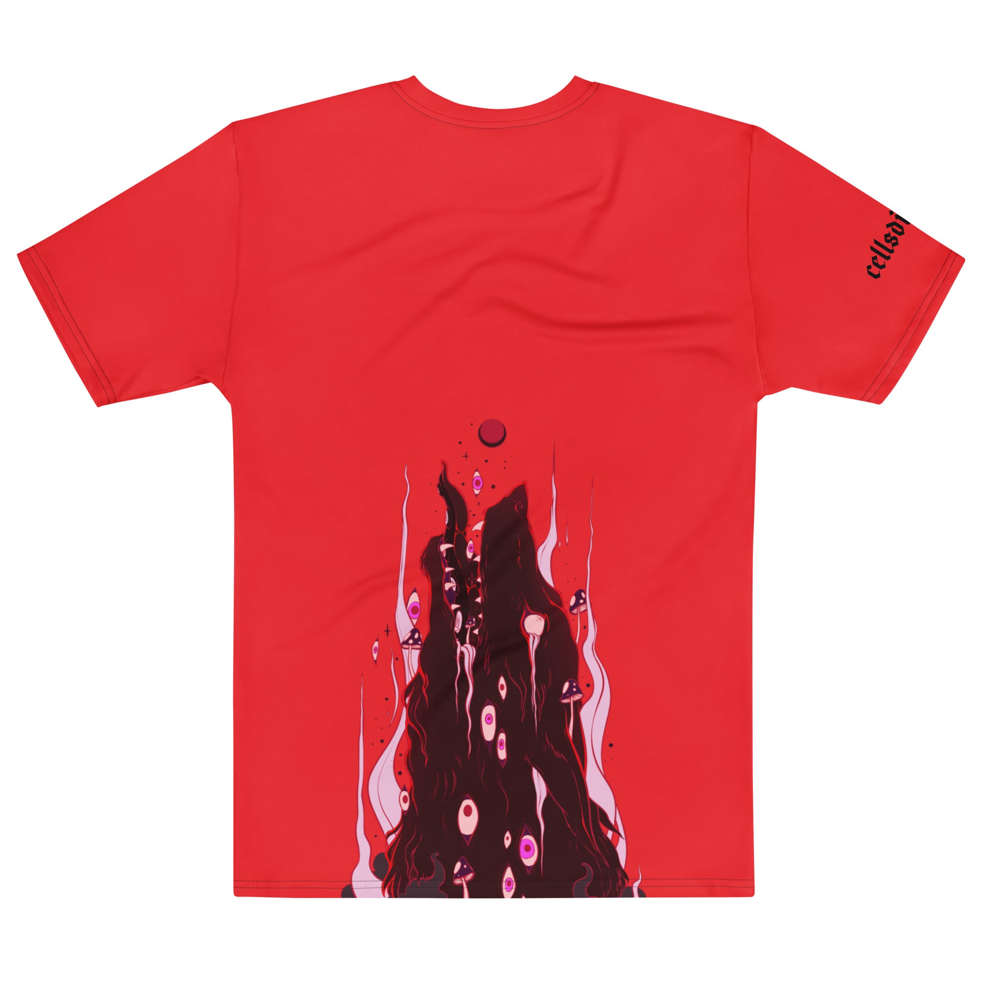 Salsation サルセーション T-shirt Dark Red！ Men's T-shirt with Back Overlap | June Adaptive