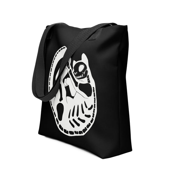 Skeleton Cat, Tote Bag