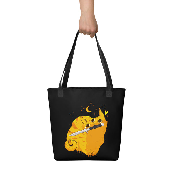 Mean Orange Cat, Tote Bag
