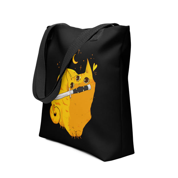 Mean Orange Cat, Tote Bag