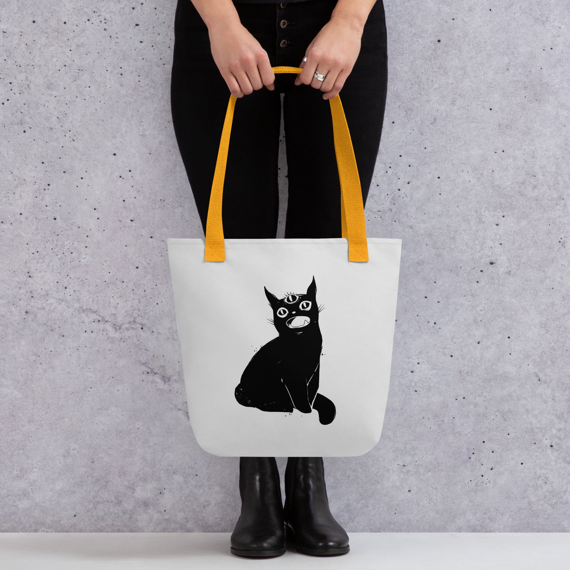 Third Eye Black Cat, Tote Bag