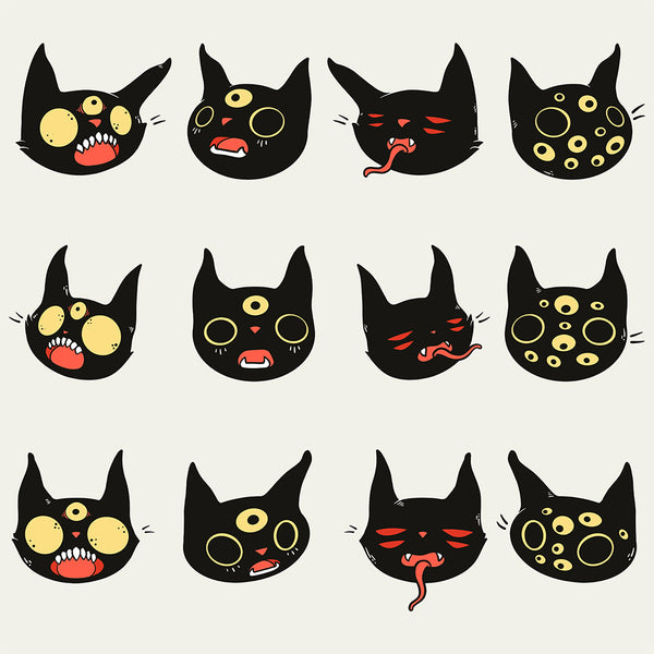 Cat Faces, Matte Art Print Poster