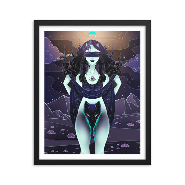 Wolf Woman, Framed Art Print