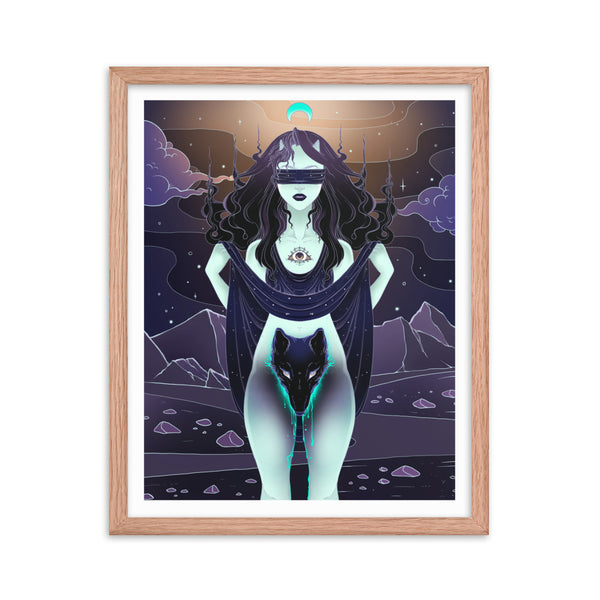 Wolf Woman, Framed Art Print