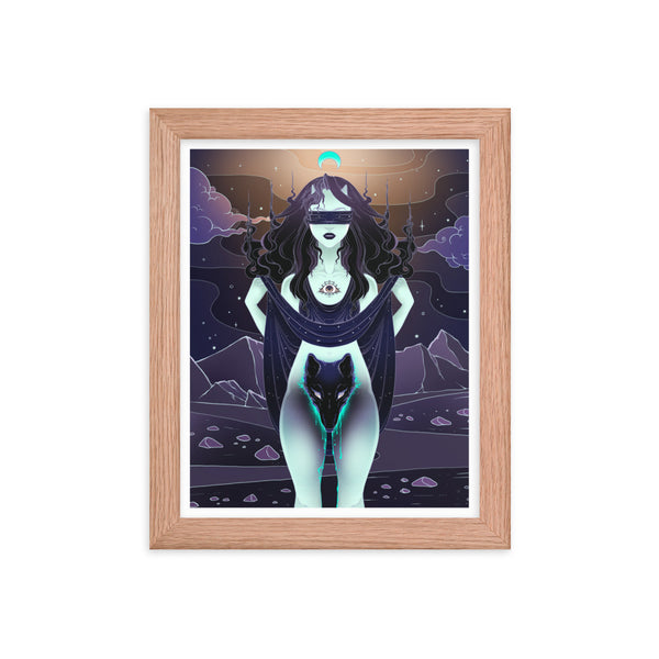 Wolf Woman, Framed Art Print