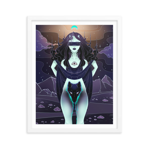 Wolf Woman, Framed Art Print