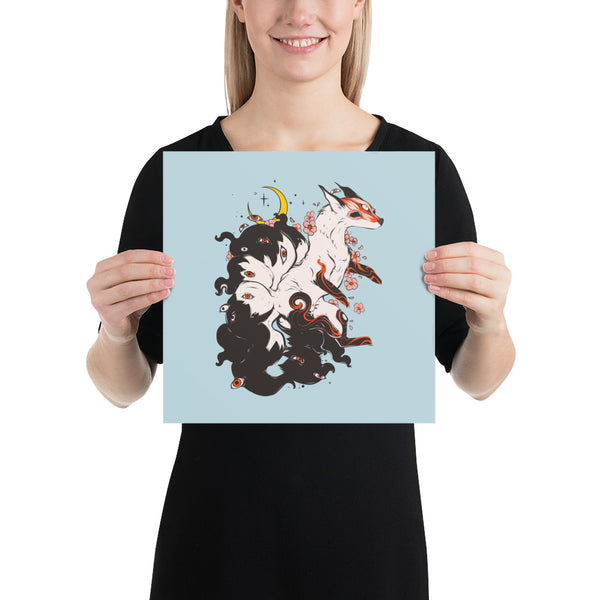 Kitsune Fox, Matte Art Print Poster