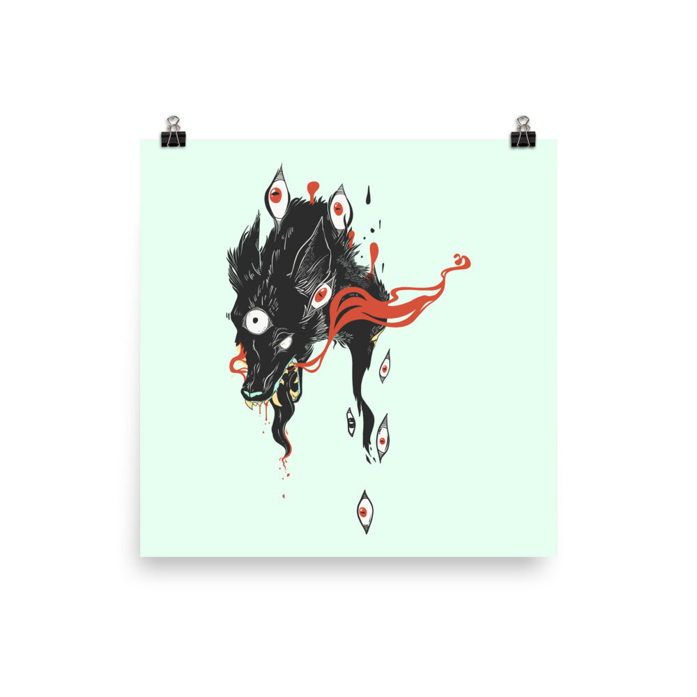 Wolf & Eyes, Matte Art Print Poster