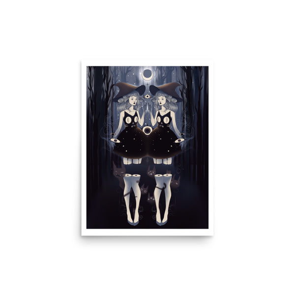 Witch Twins, Matte Art Print Poster