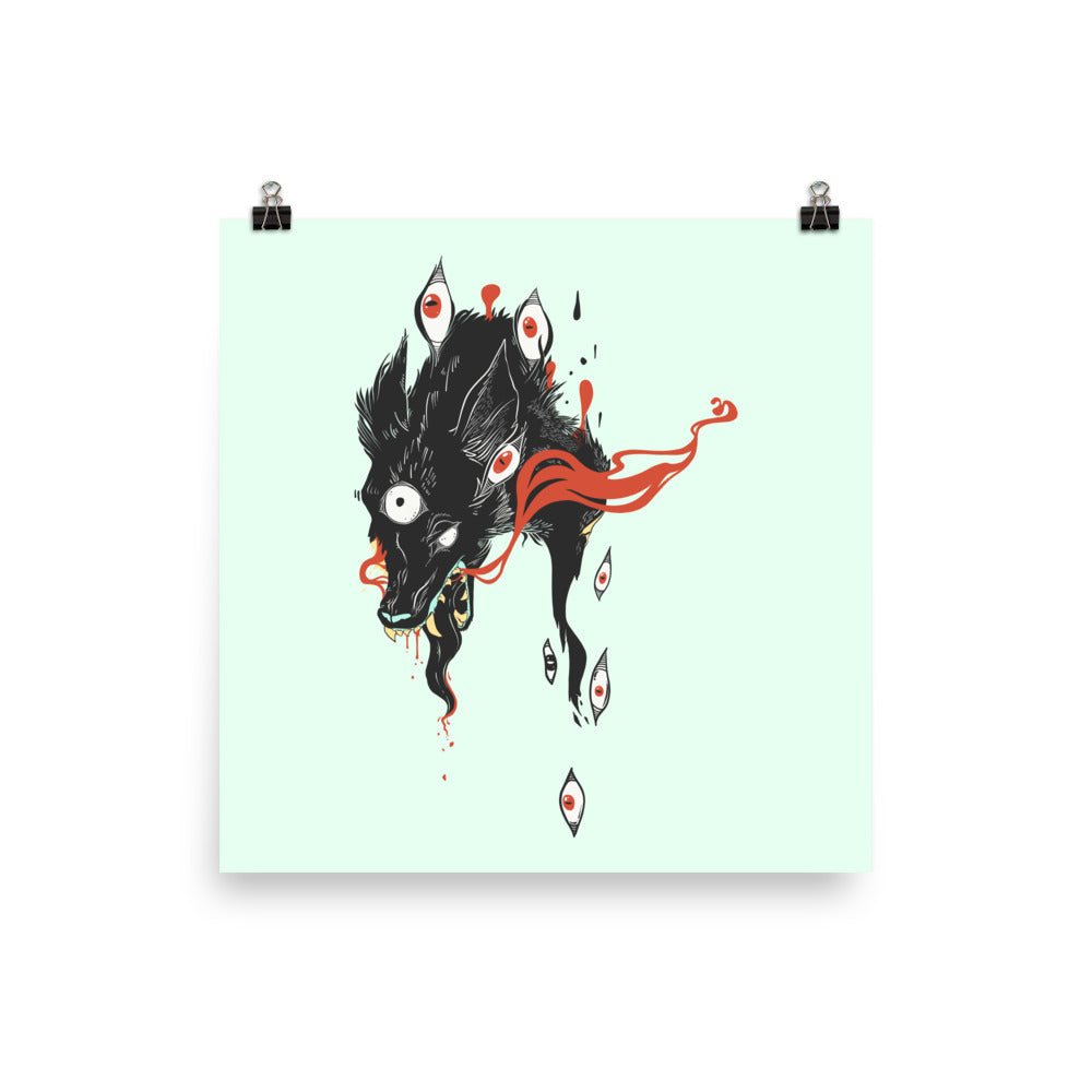 Wolf & Eyes, Matte Art Print Poster