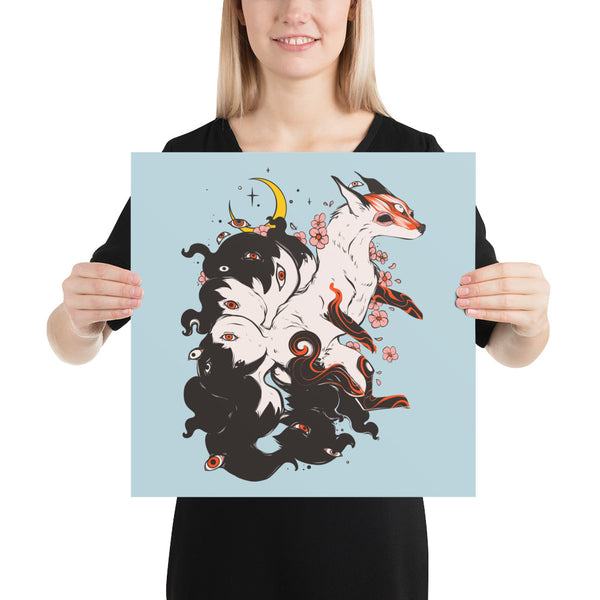 Kitsune Fox, Matte Art Print Poster