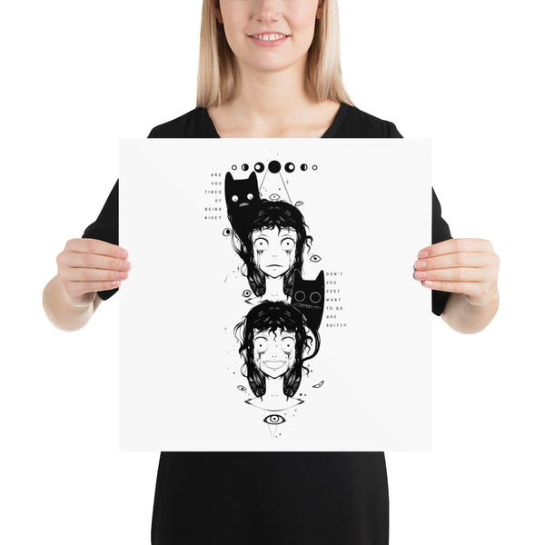 Meme Inspired Art Print, Anime Wall Art