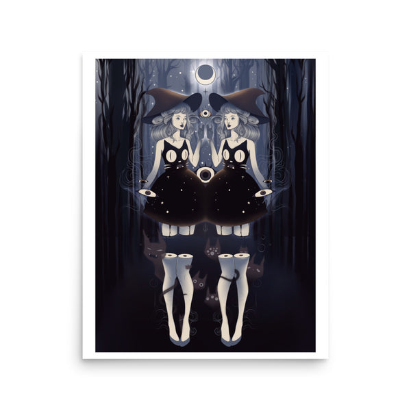 Witch Twins, Matte Art Print Poster