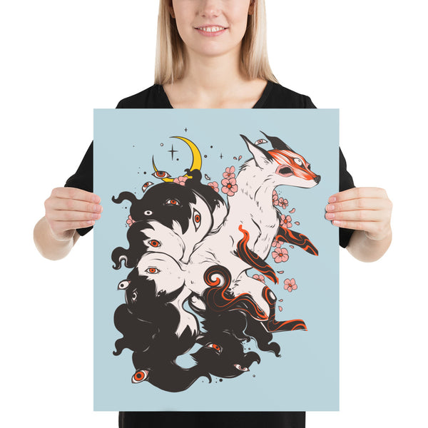 Kitsune Fox, Matte Art Print Poster