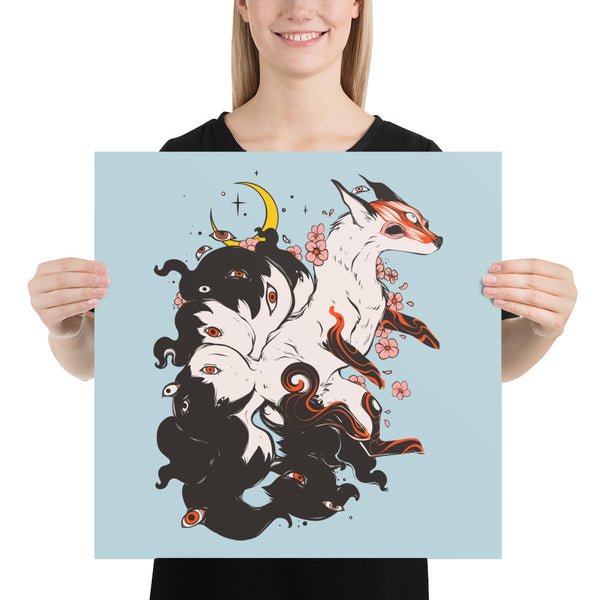 Kitsune Fox, Matte Art Print Poster