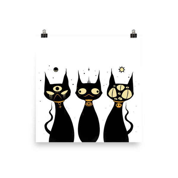 Wise Cats, Matte Art Print Poster