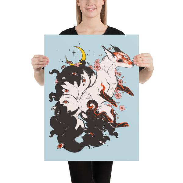 Kitsune Fox, Matte Art Print Poster