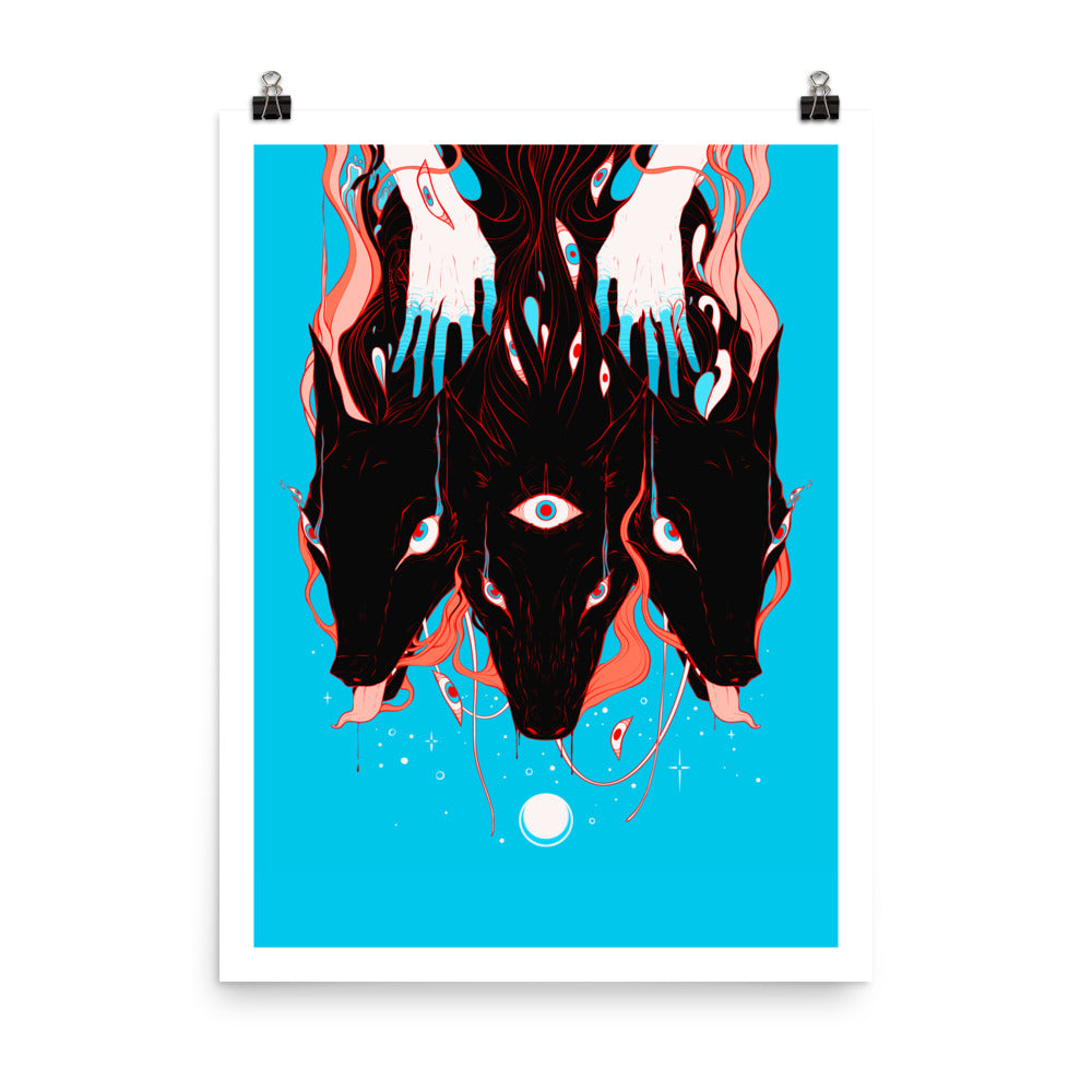 Cerberus Art Print, Alt Wall Art