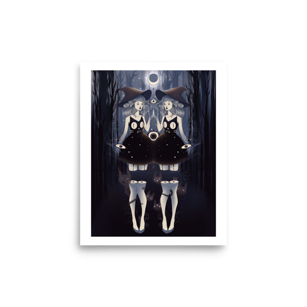 Witch Twins, Matte Art Print Poster