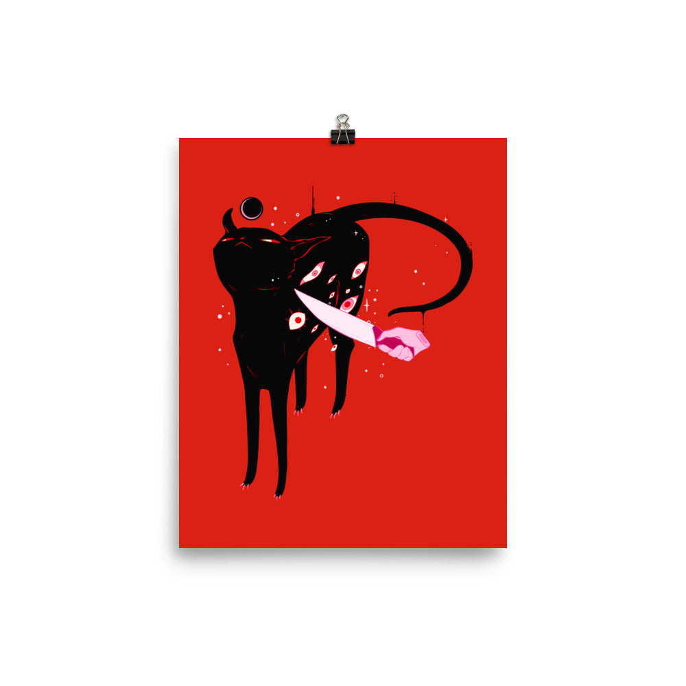 Smug Cat, Matte Art Print Poster