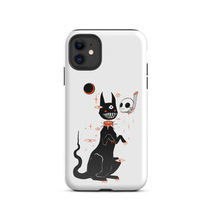 Black Cat & Skull Phone Case, Goth Accessories Black Cat & Skull Phone Case, Goth Accessories