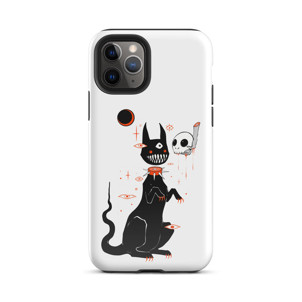 Black Cat & Skull Phone Case, Goth Accessories