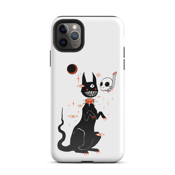Black Cat & Skull Phone Case, Goth Accessories