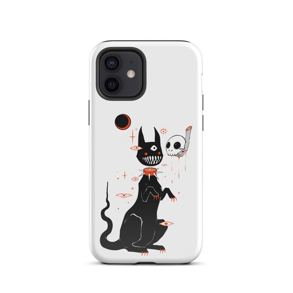 Black Cat & Skull Phone Case, Goth Accessories