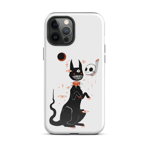 Black Cat & Skull Phone Case, Goth Accessories