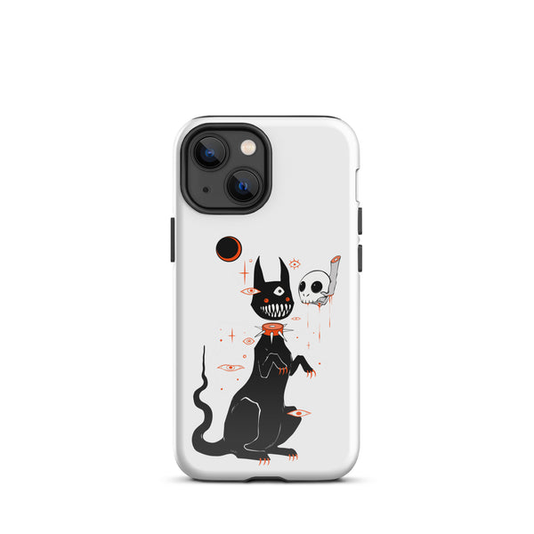 Black Cat & Skull Phone Case, Goth Accessories