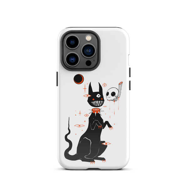 Black Cat & Skull Phone Case, Goth Accessories