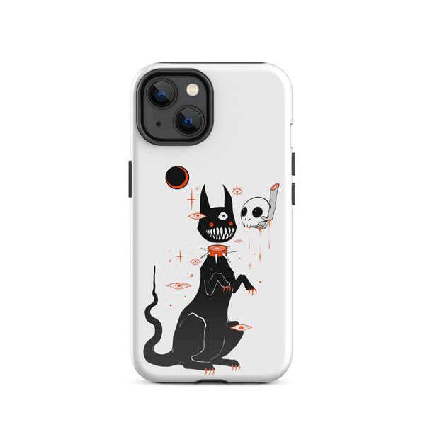 Black Cat & Skull Phone Case, Goth Accessories